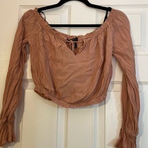 Forever 21 Long sleeve crop top off the shoulder